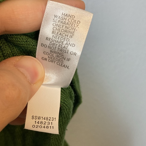 J. Jill Women's Size S *PATCHED* Green Linen Blend Lightweight Sweater Shirt Top - Picture 6 of 14